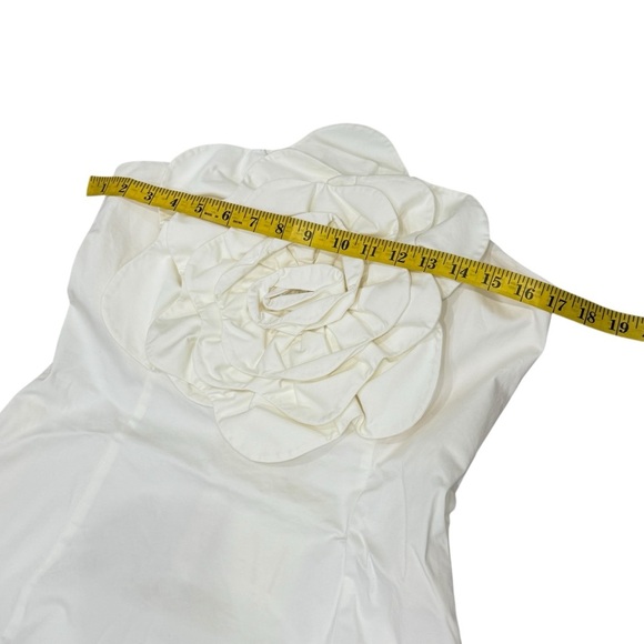 Mestiza New York Alba Cotton Sateen Strapless Flower Mini A-Line Dress SZ 8 NWT - Picture 14 of 16